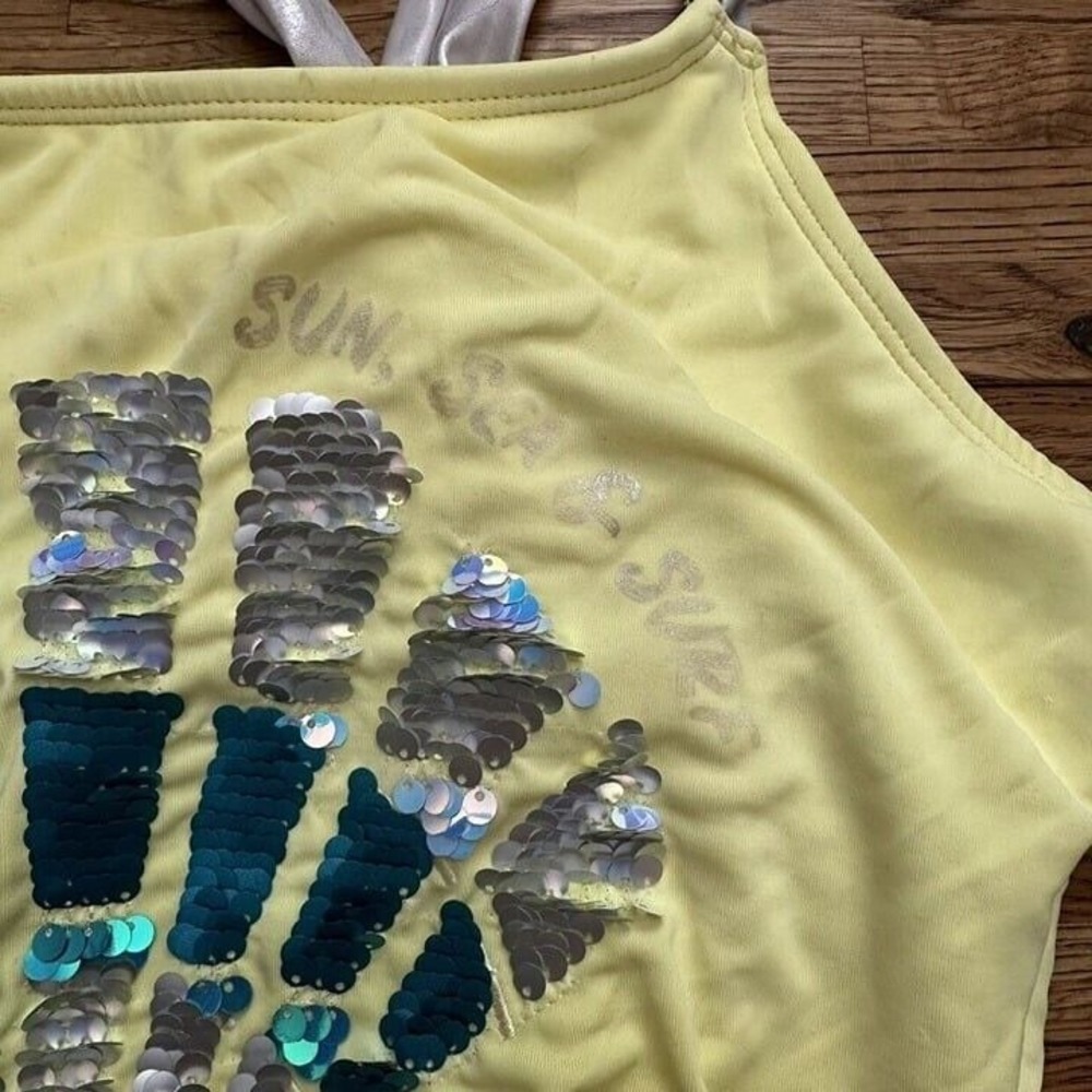 Cat and jack flip sequin mermaid,‎ one piece swimsuit, size 14 - Picture 10 of 11